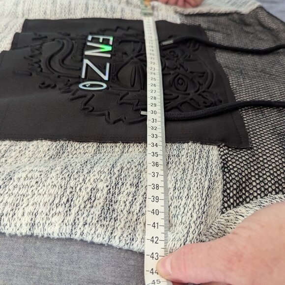 KENZO Paris Women's Embossed Black Lucky Tiger Hoodie - Size M - Picture 6 of 11